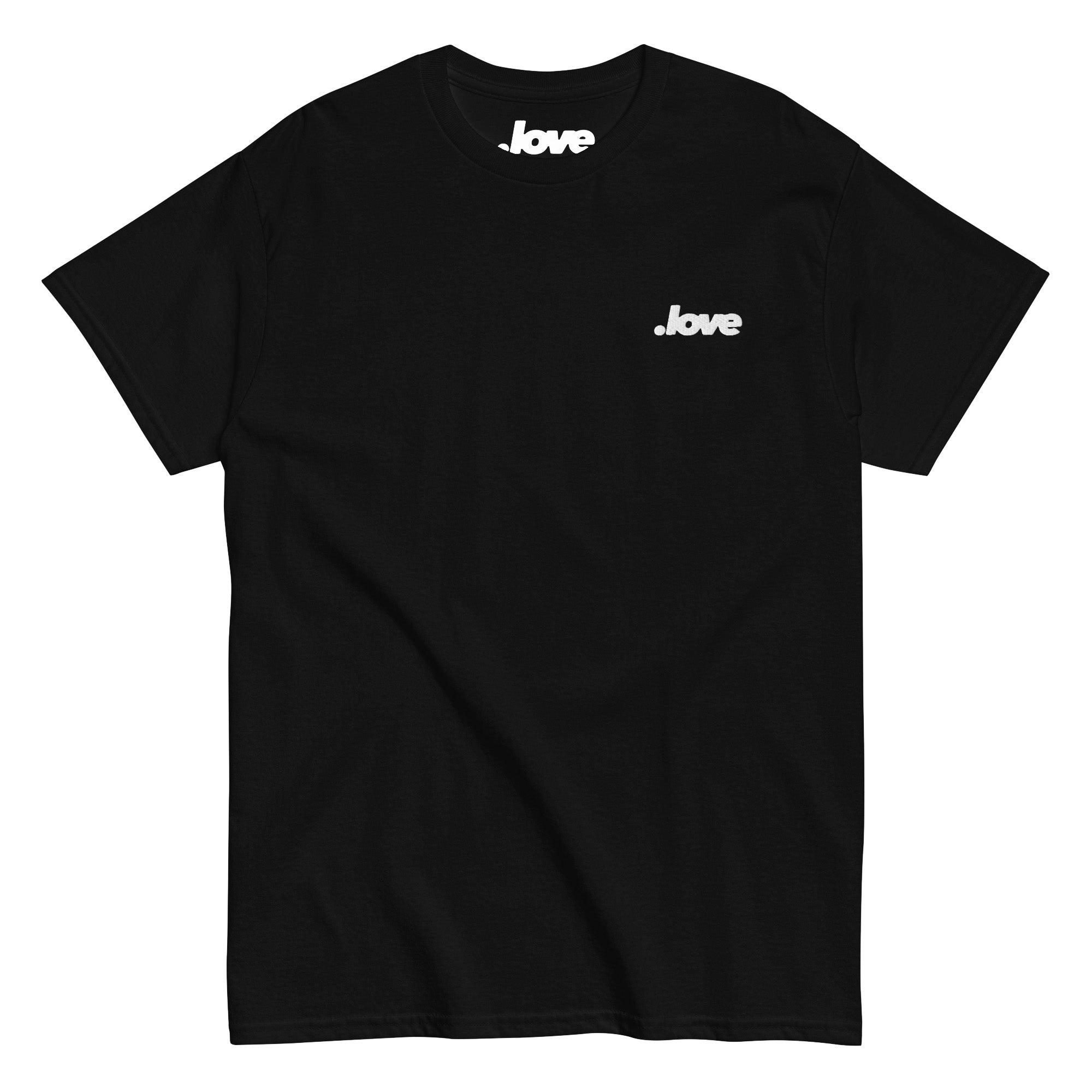 Embroidered Black T-Shirt – .love